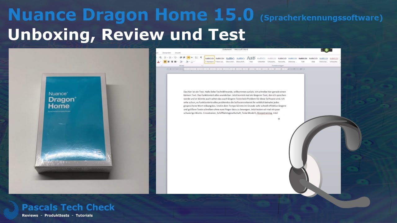 Nuance Dragon Home 15 Spracherkennungssoftware ||  Unboxing, Review und Test (Praxistest)
