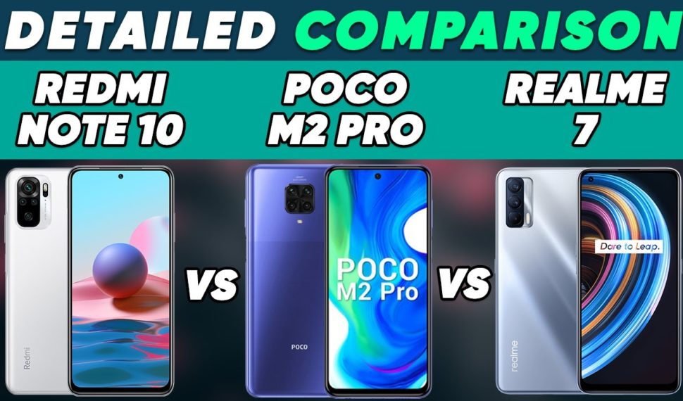 Redmi Note 10 vs Poco M2 Pro vs Realme 7 Gaming, Battery and Benchmark Test