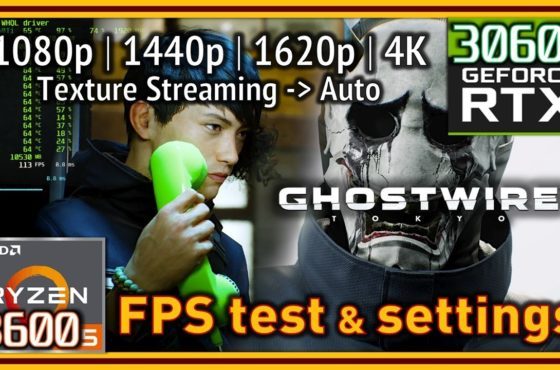 Ghostwire: Tokyo – Ryzen 5 3600 & RTX 3060 Ti – FPS Test and Settings | 1080p | 1440p | 1620p | 4K